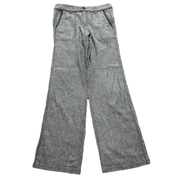 Pilcro and the Letterpress Pants - Pilcro and the Letterpress Pants Women's 2 Linen Blend Preppy Wide Leg Pants
